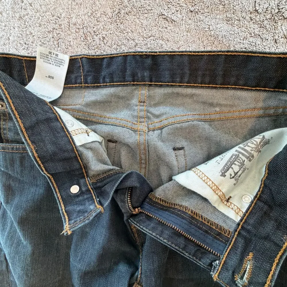Levi's 508 Mens 30x30 Taper Medium Wash 100% Cotton Classic Denim Jeans
